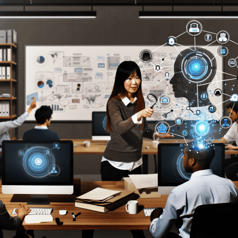 Discussion sur l'intelligence artificielle en entreprise modernisée.