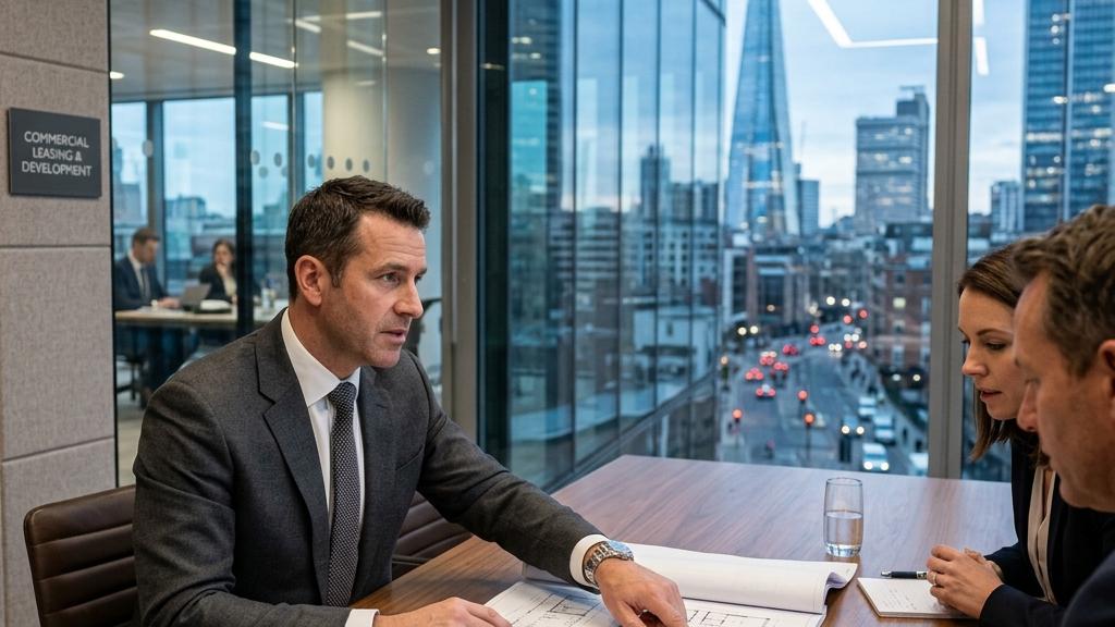 Réunion professionnelle dans un bureau moderne vitré