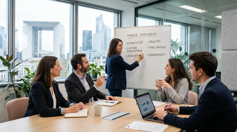Réunion d’équipe sur la marque employeur